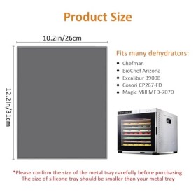 Lot de 4 plateaux déshydratants en silicone pour fruits avec grattoir en silicone, brosses, clips compatibles avec Cosori CP2