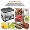 COOCHEER Déshydrateur Aliment 8 Plateaux, Déshydrateur de Légume de Fruit avec Minuterie et Réglages de Température, écran à 