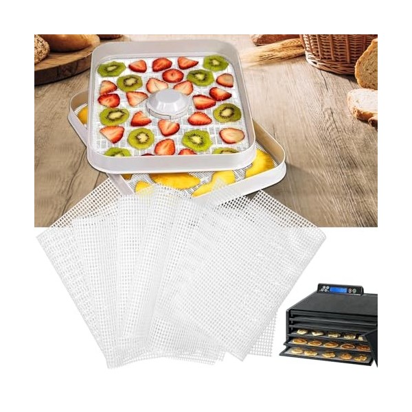 RANJIMA Lot de 6 films de déshydratation pour déshydrateur automatique - Réutilisables - En silicone antiadhésif - Pour sécho