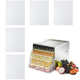 5 Pièces Feuilles Déshydrateur en Silicone, Antiadhésif Feuille en Maille, Planche de Déshydratation Réutilisable, Tapis de C