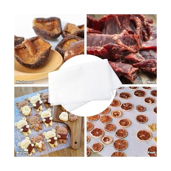 5 Pièces Feuilles Déshydrateur en Silicone, Antiadhésif Feuille en Maille, Planche de Déshydratation Réutilisable, Tapis de C