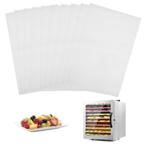 10 Pièces Feuilles de Déshydrateur Carrées en Silicone, 27X16 cm Feuille pour Déshydrateur, Réutilisables Tapis de Déshydrate