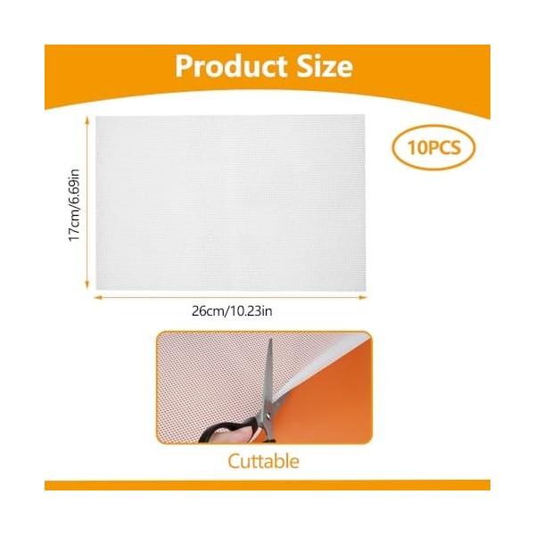 10 Pièces Feuilles de Déshydrateur Carrées en Silicone, 27X16 cm Feuille pour Déshydrateur, Réutilisables Tapis de Déshydrate