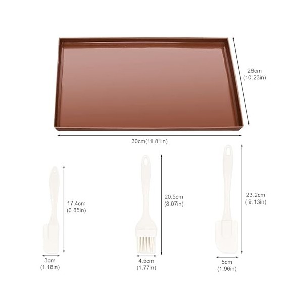 SPORWAY Lot de 4 feuilles de déshydrateur en silicone : film de déshydratation antiadhésif pour déshydrateur automatique avec