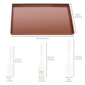 GOEDCH Feuilles de Déshydrateur en Silicone avec Bord: 4 Pièces Tapis Déshydratants en Silicone avec Grattoir, Tapis de Déshy