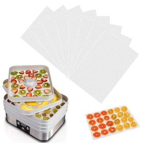 8 Pièces Feuilles Déshydrateur en Silicone,Anti-Adhésif Tapis Silicone,Feuilles de Déshydrateur Carrées en Silicone Tapis de 