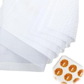 Lot de 6 feuilles de déshydratation carrées en silicone - 30 x 30 cm - Revêtement anti-adhésif - Réutilisables - Pour séchoir
