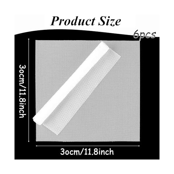 Lot de 6 feuilles de déshydratation carrées en silicone - 30 x 30 cm - Revêtement anti-adhésif - Réutilisables - Pour séchoir