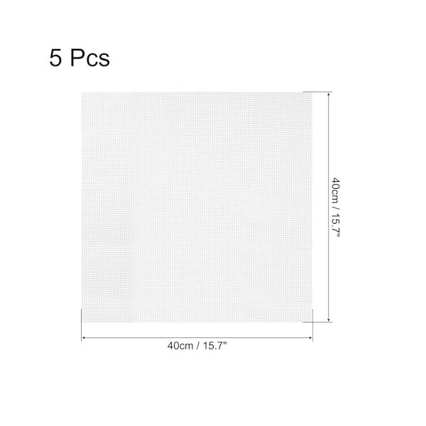 QUARKZMAN 15,7 x 15,7" Silicone Déshydrateur Feuilles, 5pcs Antiadhésif Déshydrateur Séchage Maille Réutilisable Fruit Séchoi