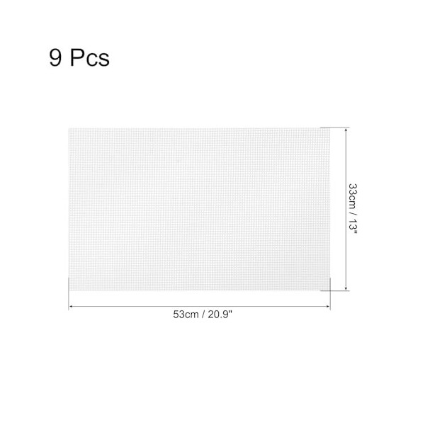 QUARKZMAN 13 x 20,9" Silicone Déshydrateur Feuilles, 9 pcs Antiadhésif Déshydrateur Séchage Maille Réutilisable Fruit Séchoir