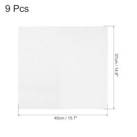 QUARKZMAN 14,6 x 15,7" Silicone Déshydrateur Feuilles, 9 pcs Antiadhésif Déshydrateur Séchage Maille Réutilisable Fruit Sécho