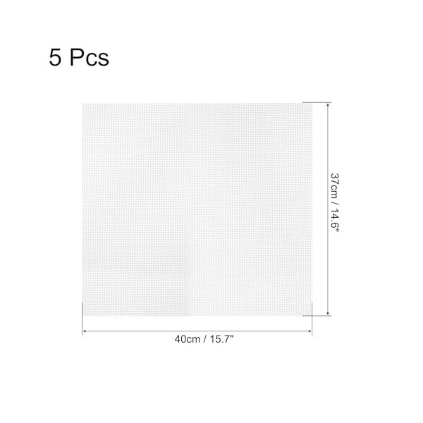 QUARKZMAN 14,6 x 15,7" Silicone Déshydrateur Feuilles, 5 pcs Antiadhésif Déshydrateur Séchage Maille Réutilisable Fruit Sécho