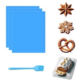 Feuilles de déshydrateur en silicone antiadhésif Peau de fruit : avec brosse en silicone Tapis de cuisson réutilisable pour d