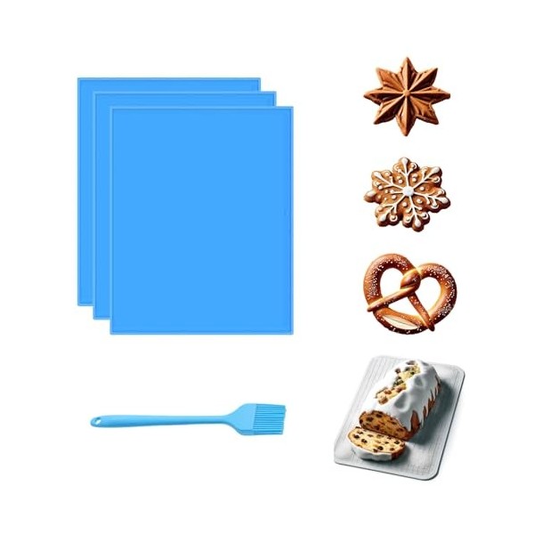 Feuilles de déshydrateur en silicone antiadhésif Peau de fruit : avec brosse en silicone Tapis de cuisson réutilisable pour d