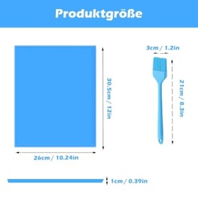 Feuilles de déshydrateur en silicone antiadhésif Peau de fruit : avec brosse en silicone Tapis de cuisson réutilisable pour d