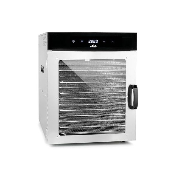 Lacor - 69524 - Déshydrateur Alimentaire Dry, Grande capacité, 14 Plateaux, Porte en verre transparent, Ventilateur silencieu