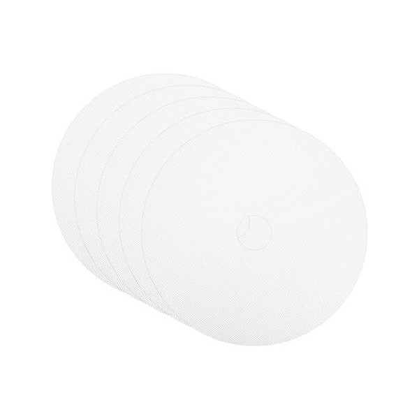 uxcell Lot de 5 feuilles de déshydratateur rondes en silicone anti-adhésives réutilisables pour déshydratateur de fruits - Bl