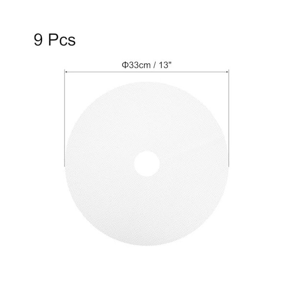 uxcell Lot de 9 feuilles de déshydratateur rondes en silicone anti-adhésives réutilisables pour déshydratateur de fruits - Bl