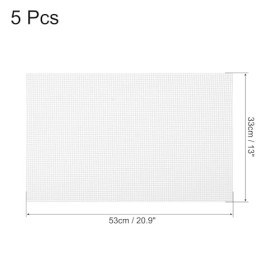 QUARKZMAN Feuilles de Déshydrateur en Silicone 13 x 20,9", 5 Pièces de Maille de Séchage Réutilisable pour Déshydrateur de Fr