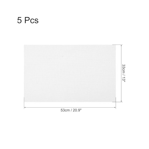 QUARKZMAN Feuilles de Déshydrateur en Silicone 13 x 20,9", 5 Pièces de Maille de Séchage Réutilisable pour Déshydrateur de Fr