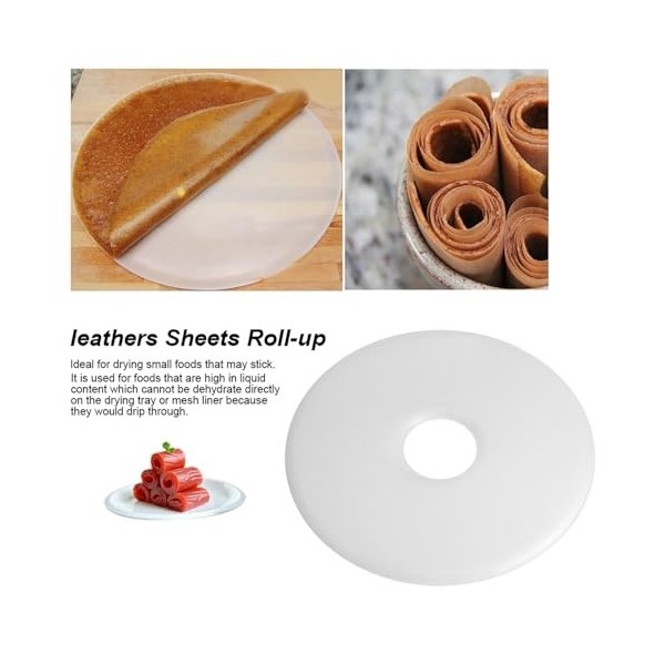Feuilles de Rouleaux de Fruits, Déshydrateur Alimentaire Plateau de Séchage Feuille Enroulable en Silicone Déshydrateurs Rond