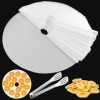GZqiancang 10 Pièces Feuilles de déshydrateur de silicone, Feuilles Rondes de Déshydrateur de Silicone avec 1 pince de cuisin