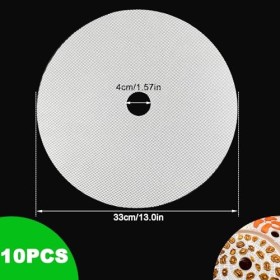 GZqiancang 10 Pièces Feuilles de déshydrateur de silicone, Feuilles Rondes de Déshydrateur de Silicone avec 1 pince de cuisin