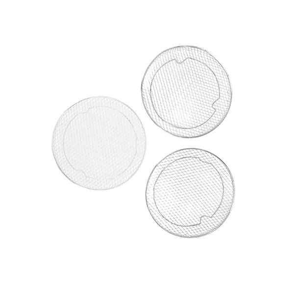 Support de Déshydrateur de Friteuse à Air Empilable en 3 Pièces en Acier Inoxydable, Supports de Déshydrateur de Friteuse à A