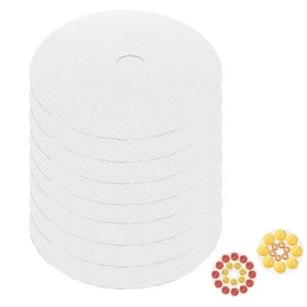 8 Pièces Feuilles Déshydrateur Silicone, Déshydrateur Ronde Fruits Tapis, Tapis Déshydratant Antiadhésif pour Fruits, Feuille