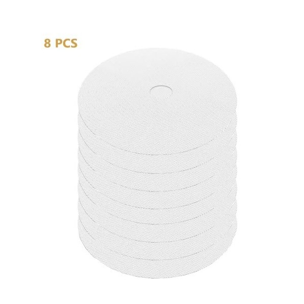 8 Pièces Feuilles Déshydrateur Silicone, Déshydrateur Ronde Fruits Tapis, Tapis Déshydratant Antiadhésif pour Fruits, Feuille