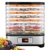 COOCHEER Déshydrateur automatique en acier inoxydable avec 8 compartiments, minuterie et réglage de la température de 35 à 70
