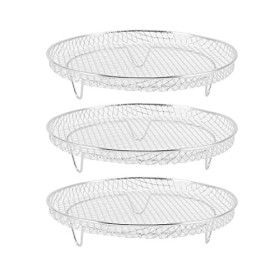 3pcs Support de Friteuse à Air, Support de Déshydratation Empilable Support de Déshydrateur Multicouche en Acier Inoxydable A