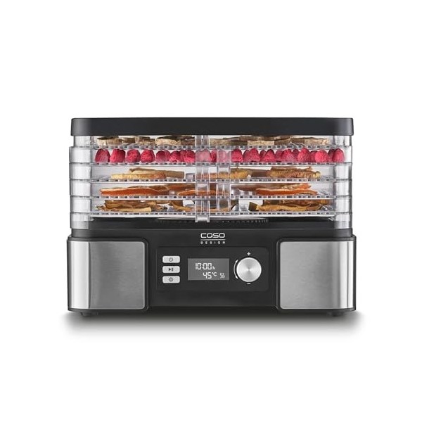 Caso DH 450 Déshydrateur automatique pour sécher et conserver des fruits, légumes, herbes, etc. Température réglable individu