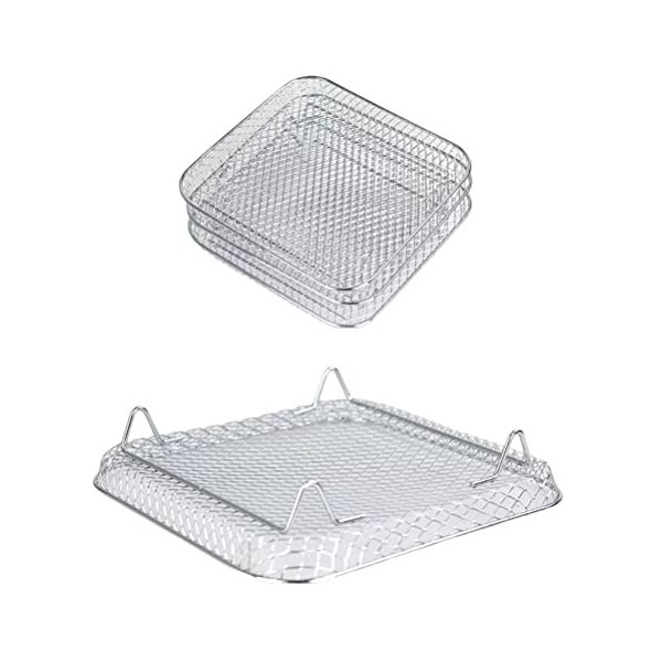 Support de Friteuse à Air Compatible avec Foodi 8L, Support de Déshydrateur Empilable en Acier Inoxydable, Accessoires de Fri