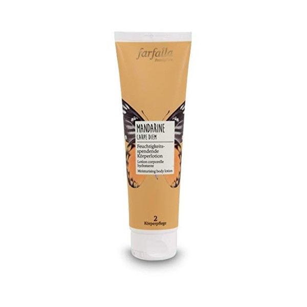 farfalla - Lotion pour le corps hydratante Mandarine - Cosmétique naturel 100 % certifié 1 x 150 ml 