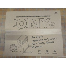 Séchoir solaire OMY Deshydrateur alimentaire solaire 200W 3 Plateaux en Acier Inoxydable Déshydrateur pour fruits, légumes et