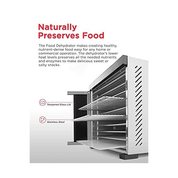SousVideTools SVT-229026 Déshydrateur Hendi à 10 étages, en acier inoxydable, affichage avec minuterie et thermostat, déshydr