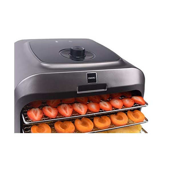 Maxxo Infra Dry+ Déshydrateur infrarouge avec acier inoxydable 500 W pour viande sèche Jerky Cuir de fruits Séchoir à fruits