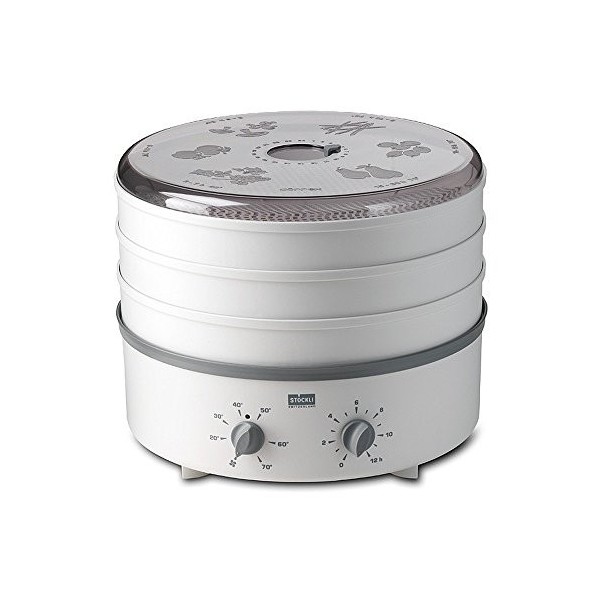 Dörrautomat Stöckli Dörrex avec minuterie et grille en plastique, dans la couleur : gris clair, extensible, 0076.70