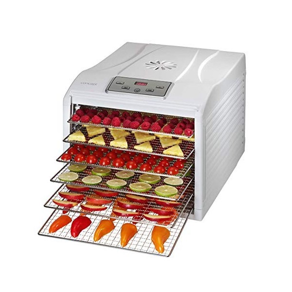 CONCEPT Hausgeräte, Déshydrateur blanc SO2050 - Tamis en acier inoxydable - Commande tactile - 500 - Plastique - 600 cubic_ce