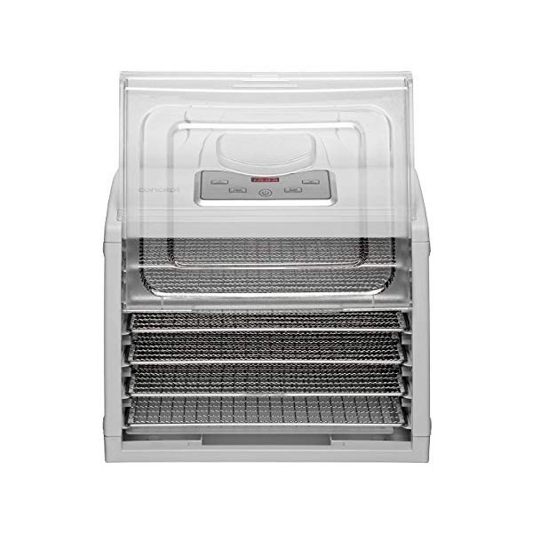 CONCEPT Hausgeräte, Déshydrateur blanc SO2050 - Tamis en acier inoxydable - Commande tactile - 500 - Plastique - 600 cubic_ce