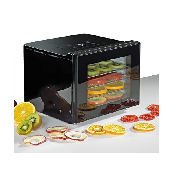 Spring Déshydratation BASIC | Réglage précis de la température de 35 °C à 75 °C | Réglage de lheure 1 à 24 heures | 4 grille