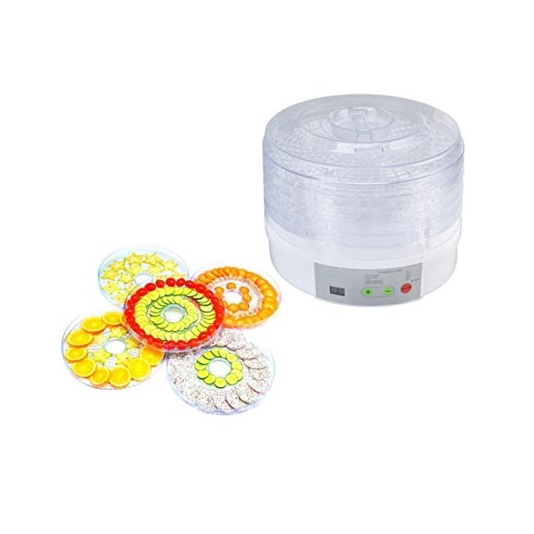 Shanrya Déshydrateur Alimentaire, séchoir à Fruits 350 W Facile à Nettoyer 8 Plateaux Passe au Lave-Vaisselle pour légumes
