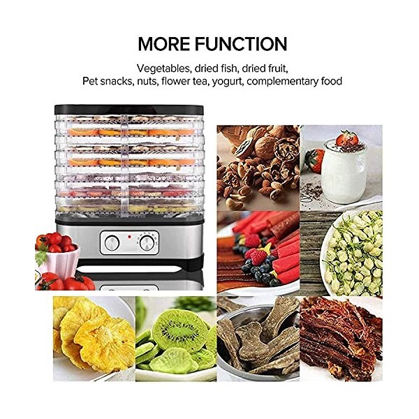 Déshydrateur déshydrateur avec contrôle de la température, déshydrateur amovible à 8 étages contrôle de la température 35-70 