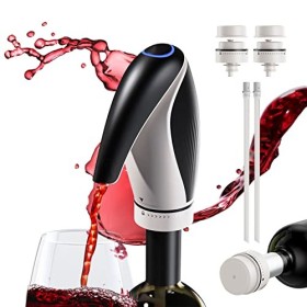 Carafe à Vin Électrique, Aérateur de Vin Automatique, Carafe Rechargeable Intelligente Pour Les Fêtes de Famille Avec 2 Bouch