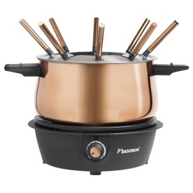 Bestron appareil a fondue, fondue électrique pour 8 personnes, avec 8 fourchettes à fondue et thermostat continu, incl. Prote