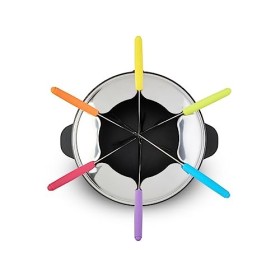 Livoo DOC106 Appareil à Fondue 6 Personnes | Capacité 1,6 L | 6 Fourchettes incluses | Thermostat Réglable | 500 Watts