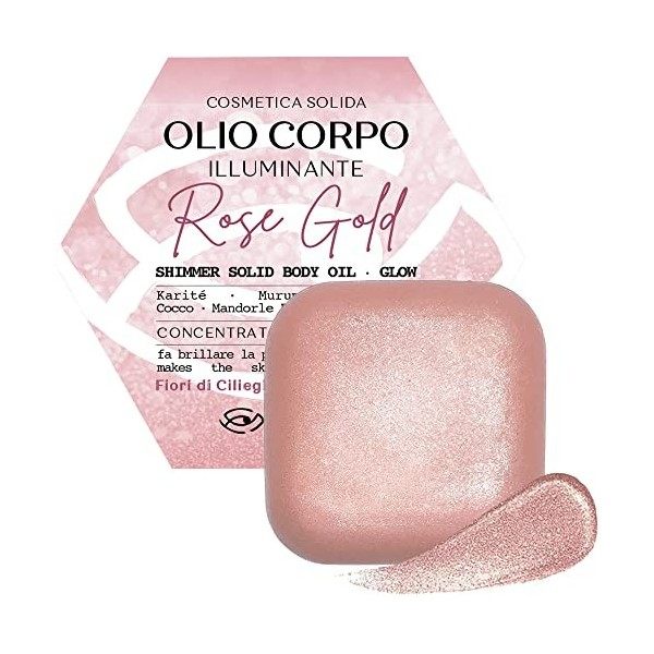 Huile scintillante ROSE GOLD Huile sèche bio - Crème hydratante nourrissante - Lotion pour le corps pour femmes, Ingrédients 