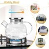 1000ML Théière en Verre Transparente, Théière en Verre Clair Résistant à la Chaleur, Théière En Verre Avec Passoire, Grande T