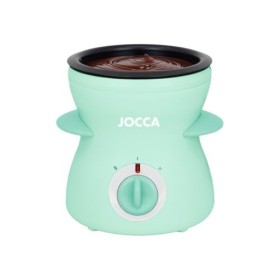Jocca Machine à Fondue Funny Cooking Turquoise, Capacité 350ML, 2 Températures, 25W, Idéal pour Fondue au Chocolat ou au From